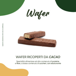 Wafer alla nocciola ricoperti di cacao