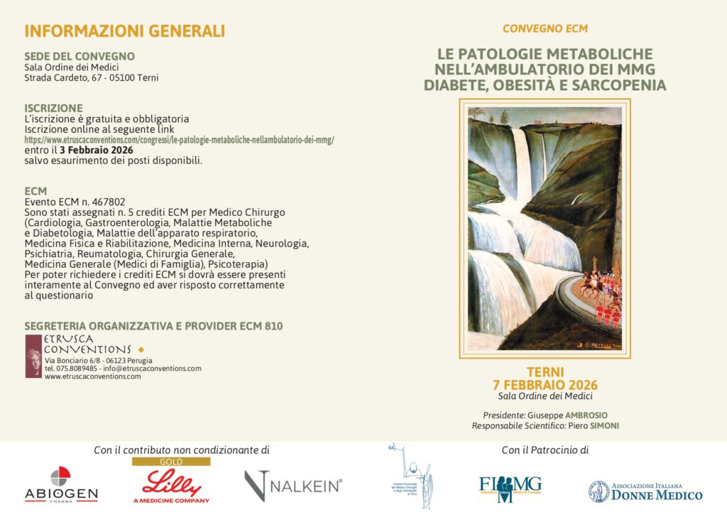 Rivolto a medici di medicina generale, specialisti e professionisti sanitari interessati all’ambito metabolico, sponsorizzata dalla Nalkein® che è presente con un proprio spazio espositivo.